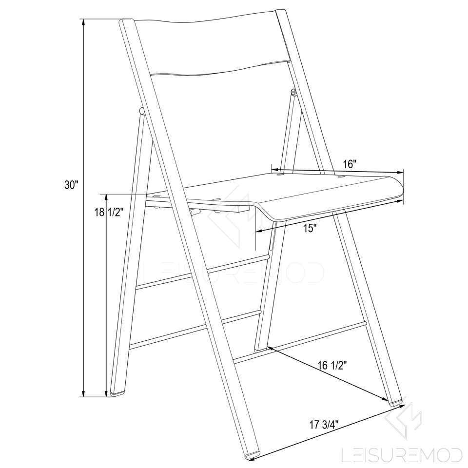 LeisureMod Menno Modern Acrylic Folding Chair, Set of 4 | Dining Chairs | Modishstore - 10