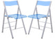 LeisureMod Menno Modern Acrylic Folding Chair, Set of 2 | Dining Chairs | Modishstore - 12