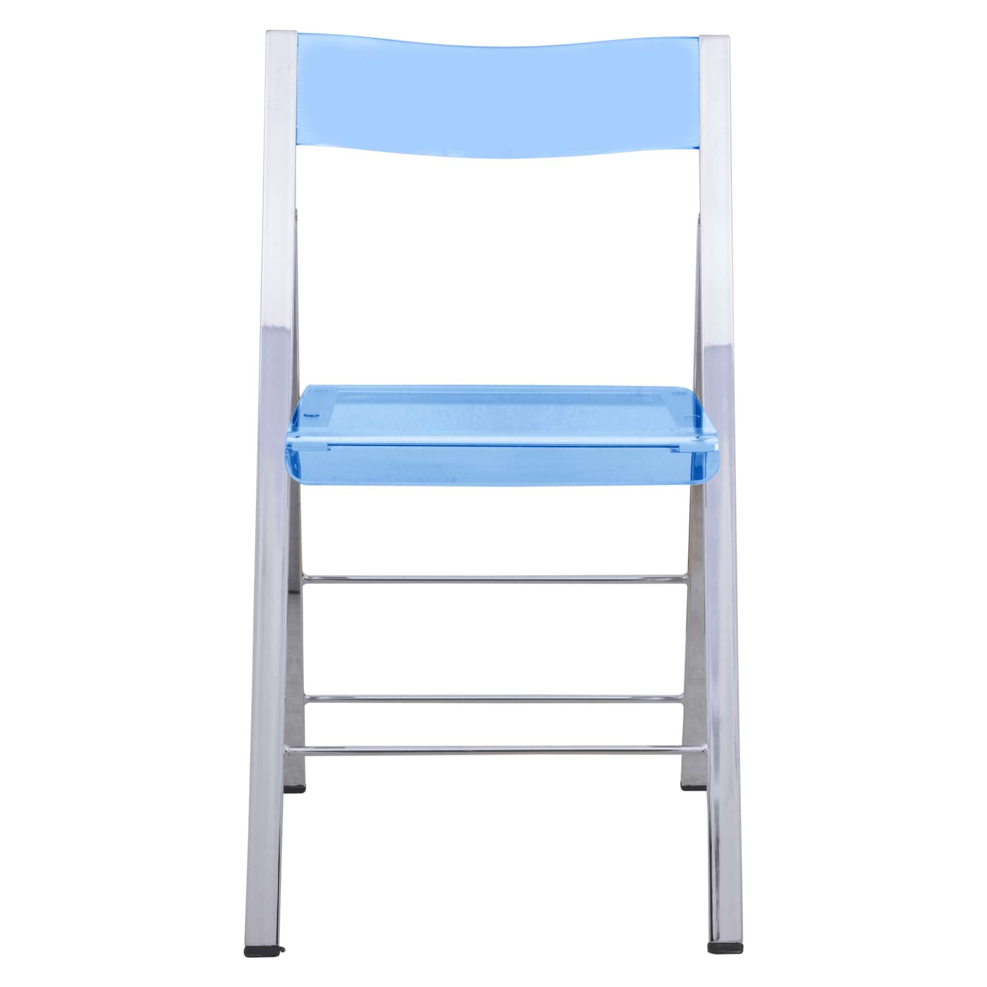 LeisureMod Menno Modern Acrylic Folding Chair, Set of 2 | Dining Chairs | Modishstore - 14