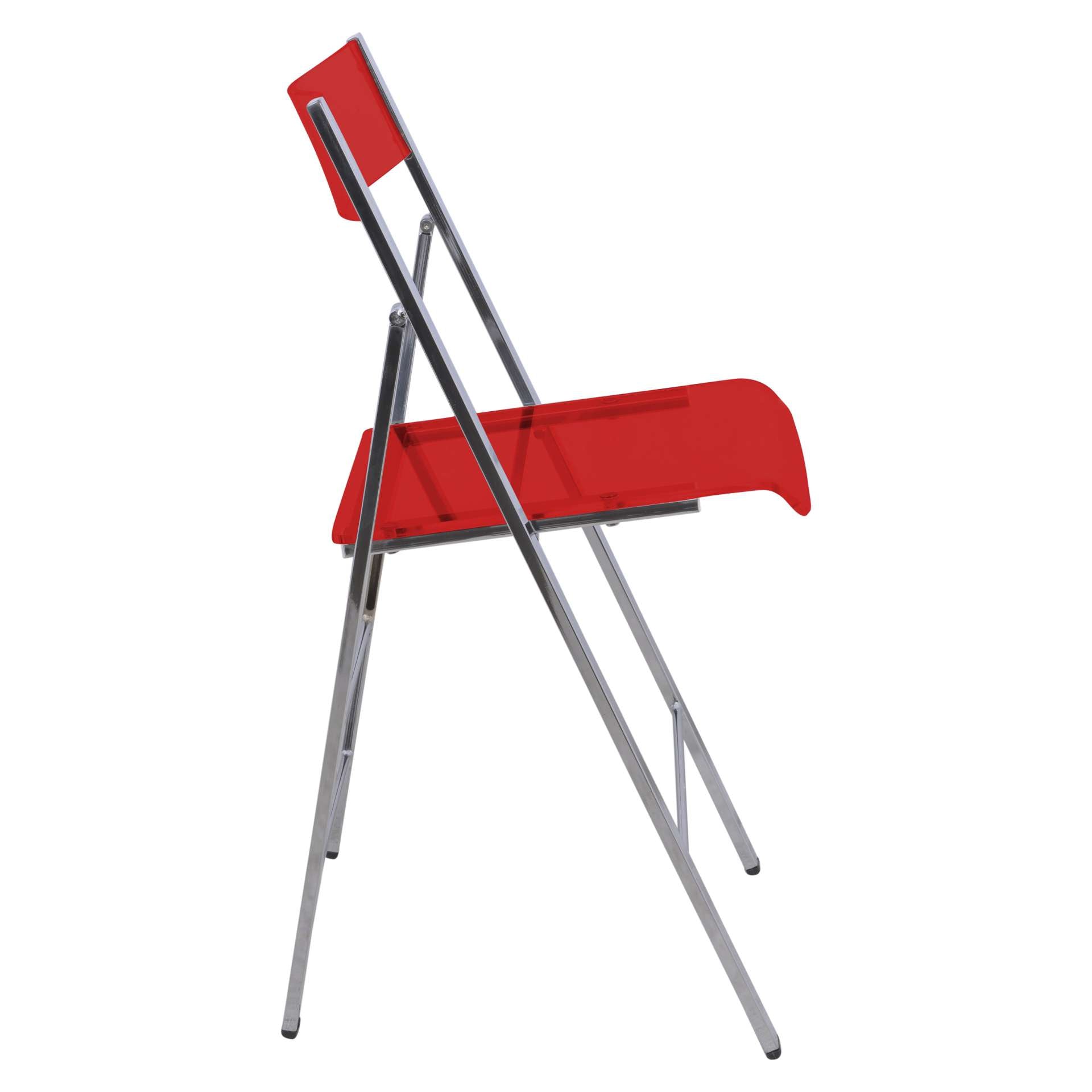 LeisureMod Menno Modern Acrylic Folding Chair, Set of 2 | Dining Chairs | Modishstore - 22