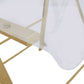 LeisureMod Menno Modern Acrylic Gold Base Folding Chair, Set of 2 | Dining Chairs | Modishstore - 6