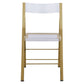 LeisureMod Menno Modern Acrylic Gold Base Folding Chair, Set of 4 | Dining Chairs | Modishstore - 12