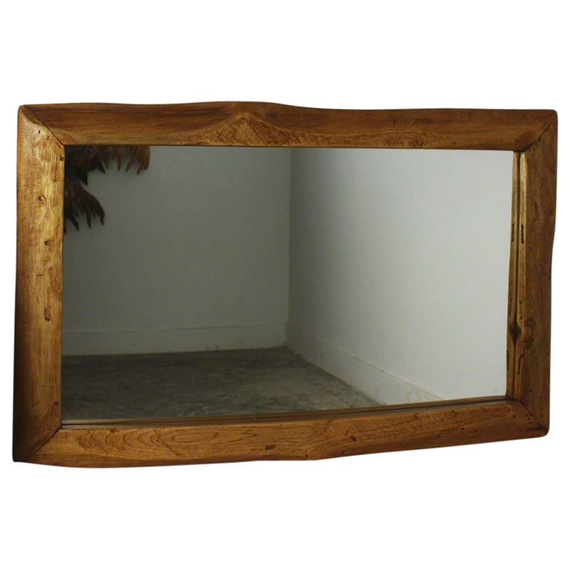 Haussmann Mirror Teak Rectangle 35" H - Walnut | Mirrors | Modishstore-3