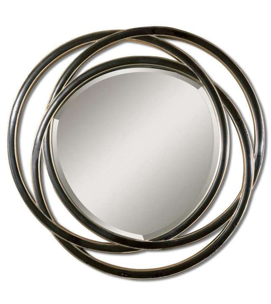 Uttermost Odalis Entwined Circles Black Mirror | Mirrors | Modishstore
