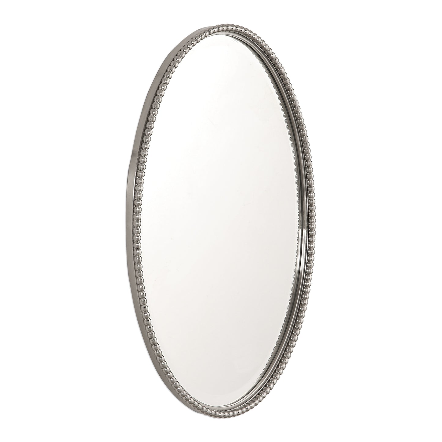 Uttermost Sherise Brushed Nickel Oval Mirror | Mirrors | Modishstore - 3