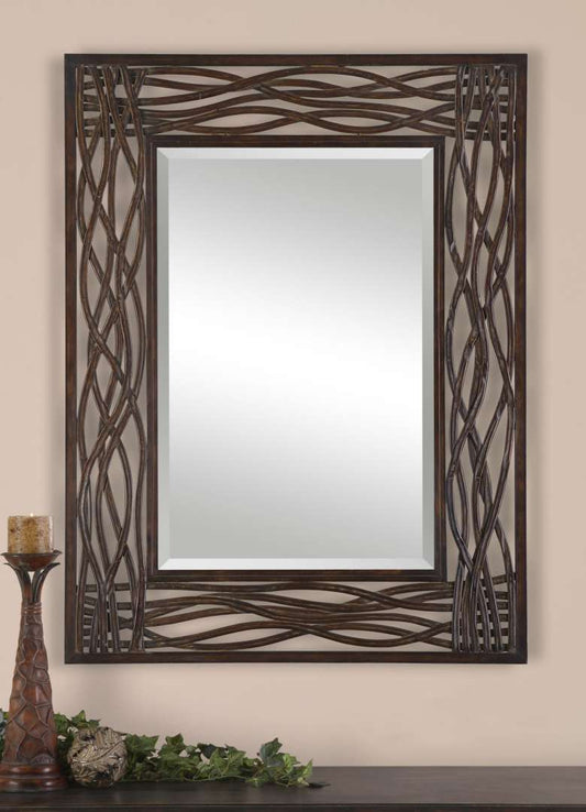 Uttermost Dorigrass Brown Metal Mirror | Mirrors | Modishstore