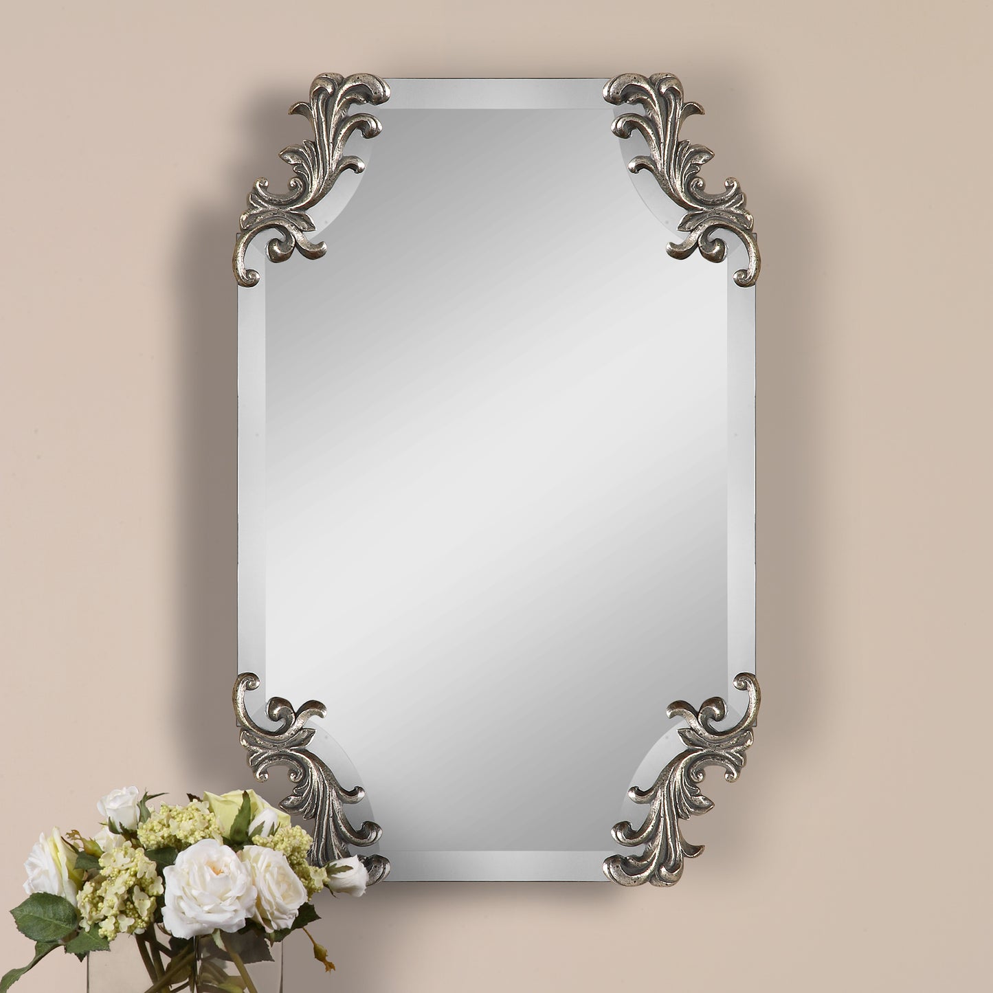 Uttermost Andretta Baroque Silver Mirror | Mirrors | Modishstore