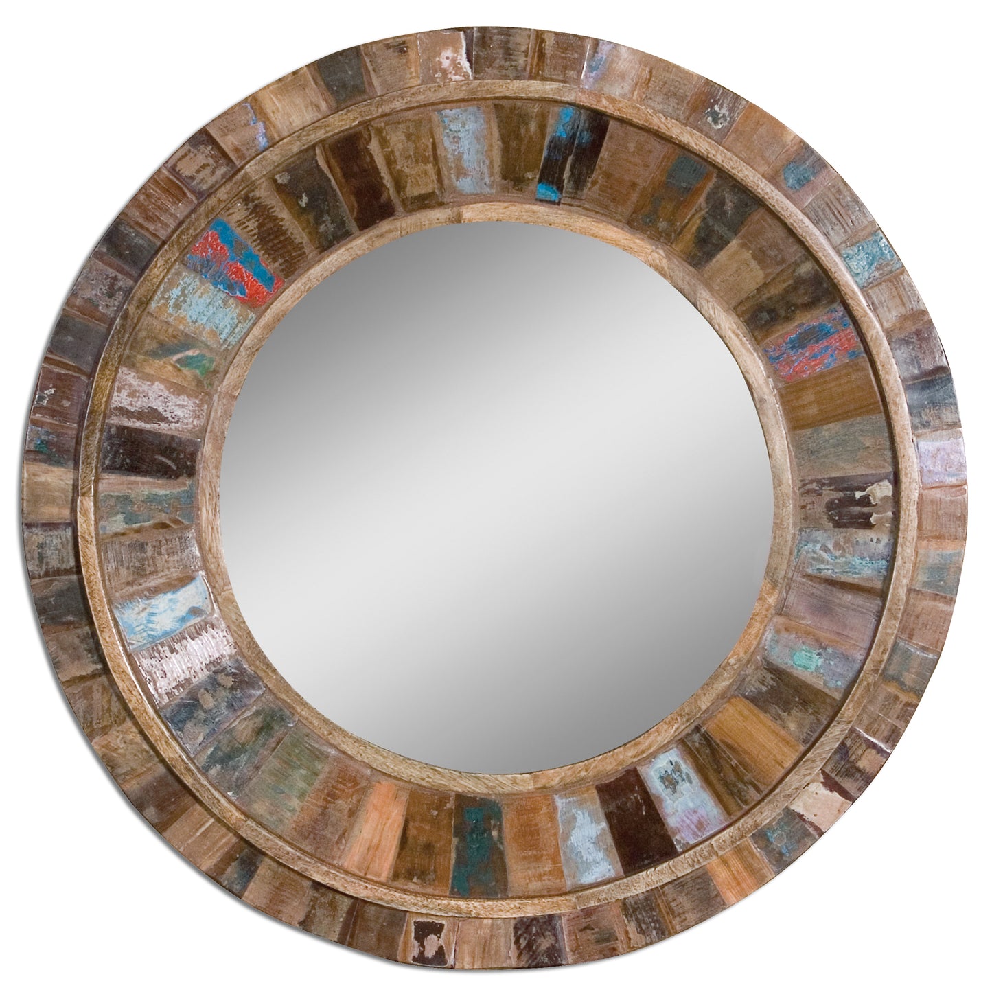 Uttermost Jeremiah Round Wood Mirror | Mirrors | Modishstore - 2