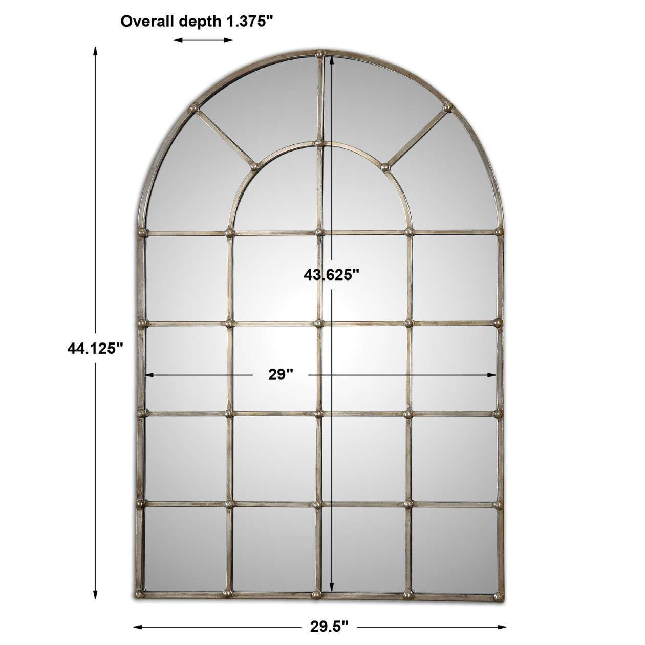 Uttermost Barwell Arch Window Mirror | Mirrors | Modishstore - 3