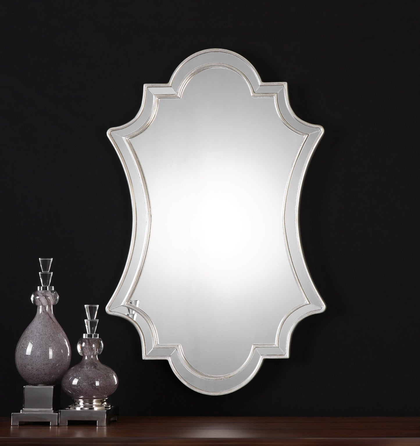 Uttermost Elara Antiqued Silver Wall Mirror | Mirrors | Modishstore - 5