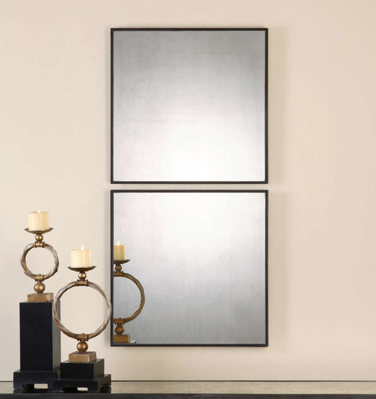 Uttermost Matty Antiqued Square Mirrors, S/2 | Mirrors | Modishstore