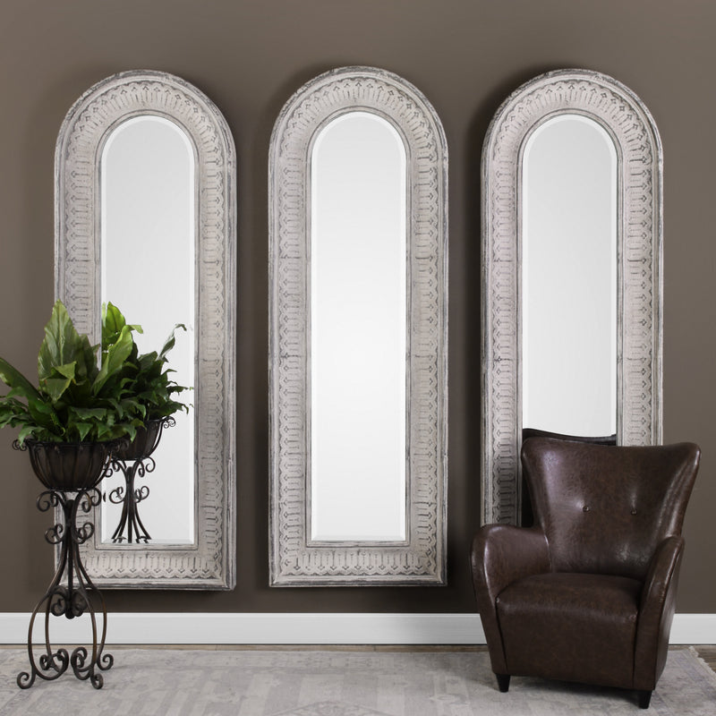 Uttermost Argenton Aged Gray Arch Mirror | Mirrors | Modishstore