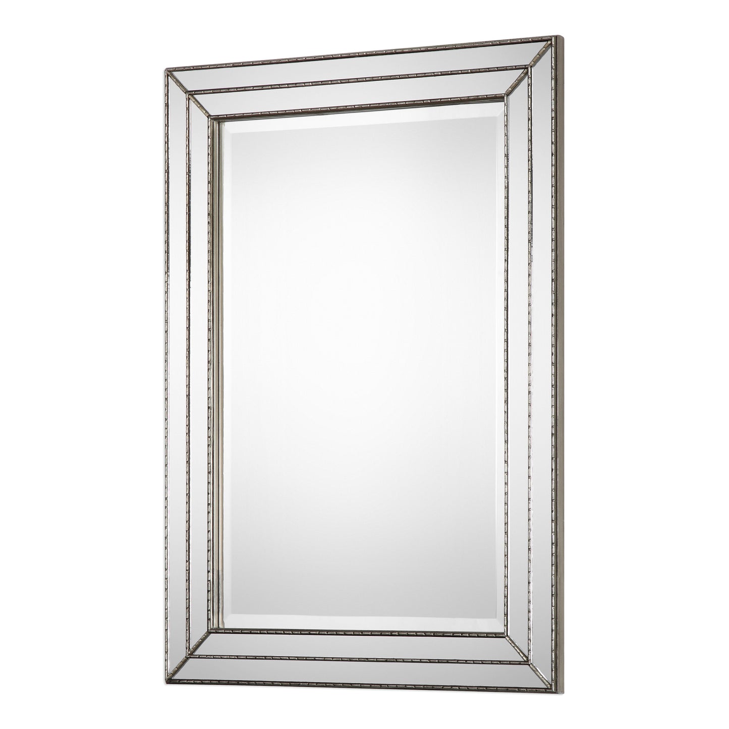 Metallic silver finish mirror By Modish Store | Mirrors | Modishstore - 4