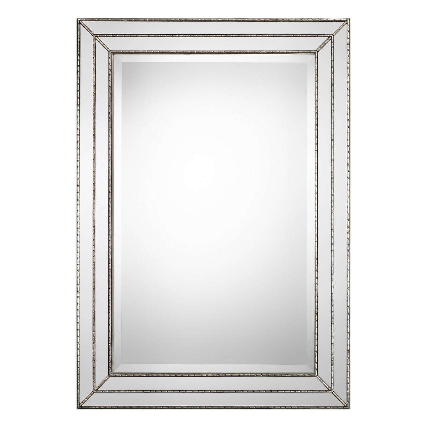 Metallic silver finish mirror By Modish Store | Mirrors | Modishstore - 3