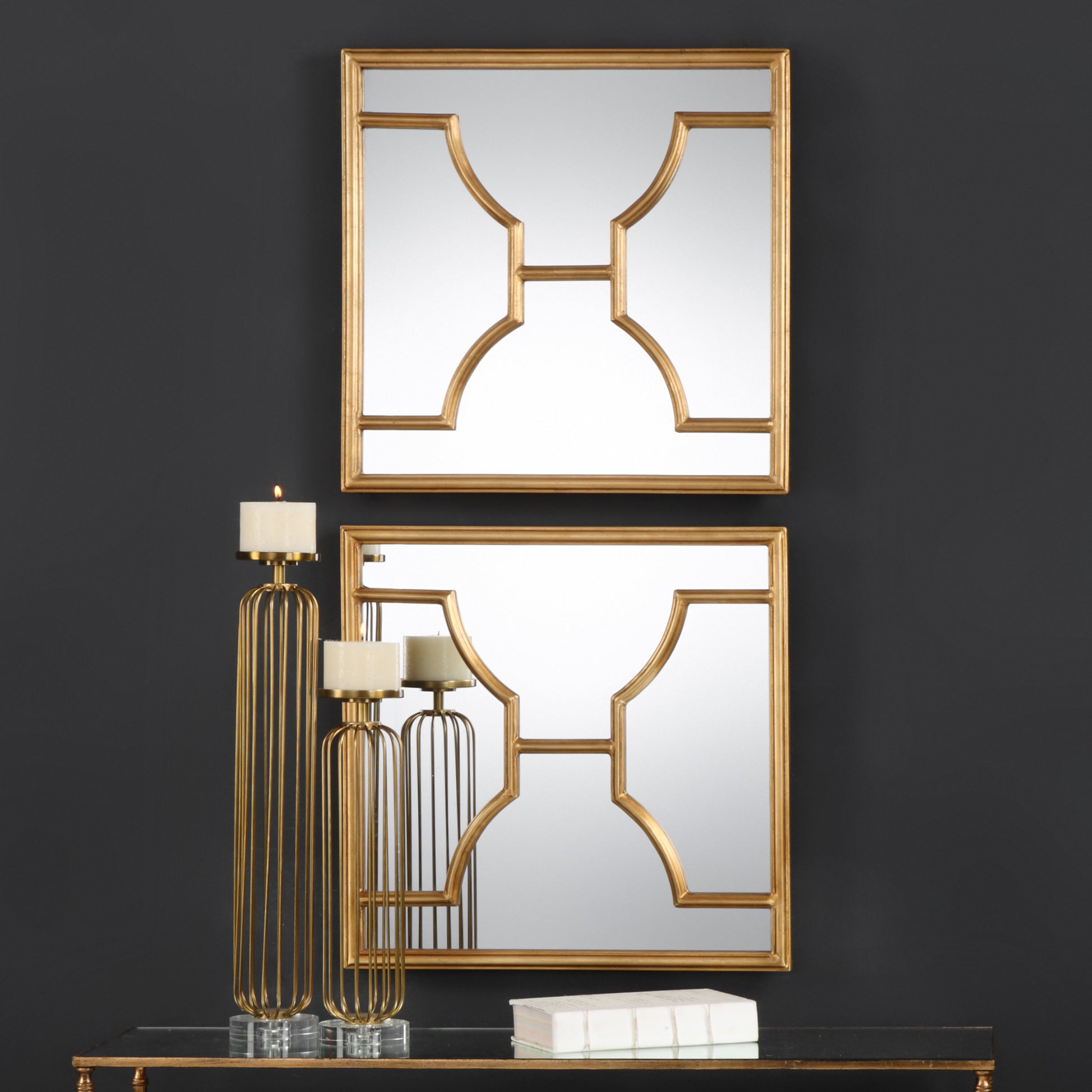 Uttermost Misa Gold Square Mirrors Set Of 2 | Mirrors | Modishstore - 4