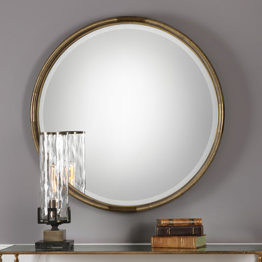 Uttermost Finnick Iron Coil Round Mirror | Mirrors | Modishstore