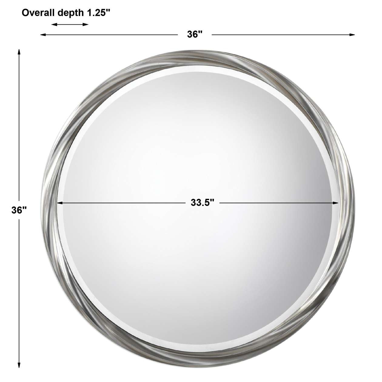 Uttermost Orion Silver Round Mirror | Mirrors | Modishstore - 3