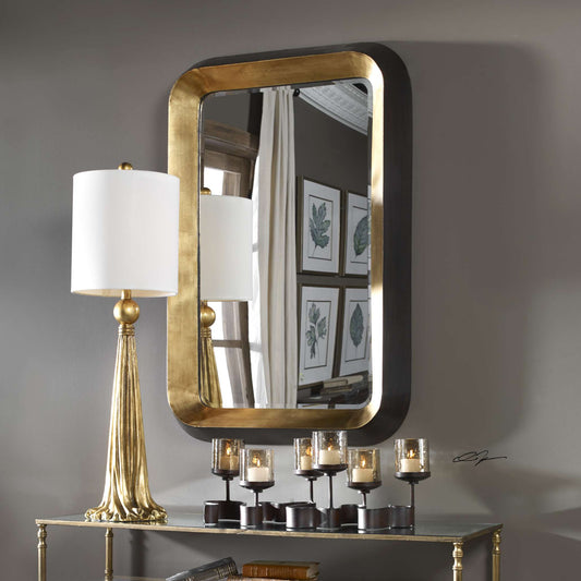 Uttermost Niva Metallic Gold Wall Mirror | Mirrors | Modishstore