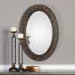 Oval frame features an embossed flowing leaf design By Modish Store | Mirrors | Modishstore