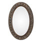 Oval frame features an embossed flowing leaf design By Modish Store | Mirrors | Modishstore - 2
