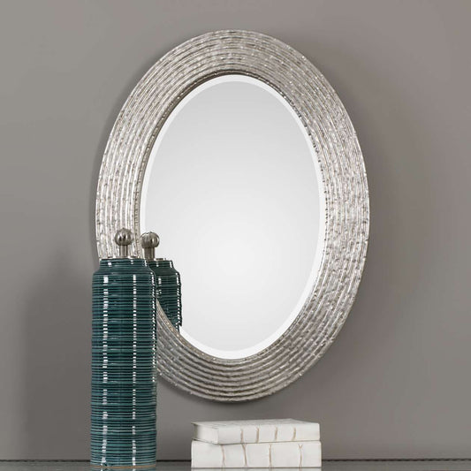 Uttermost Conder Oval Silver Mirror | Mirrors | Modishstore