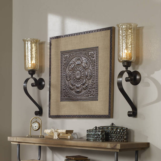 Uttermost Joselyn Bronze Candle Wall Sconce | Modishstore | Candle Holders