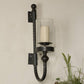 Uttermost Garvin Twist Metal Sconce With Candle | Modishstore | Candle Holders