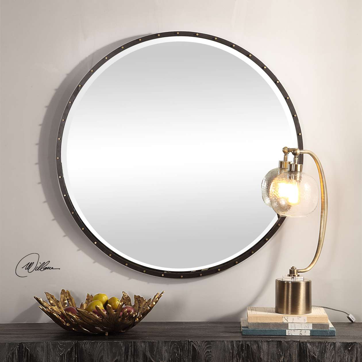 Uttermost Benedo Round Mirror | Mirrors | Modishstore - 4