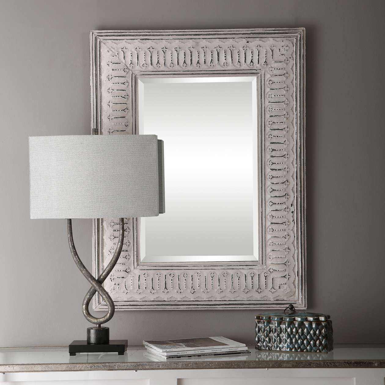 Uttermost Argenton Aged Gray Rectangle Mirror | Mirrors | Modishstore