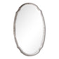 Oval mirror finished in a silver By Modish Store | Mirrors | Modishstore - 4