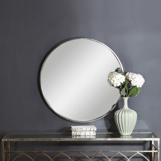 Narrow round metal mirror By Modish Store | Mirrors | Modishstore