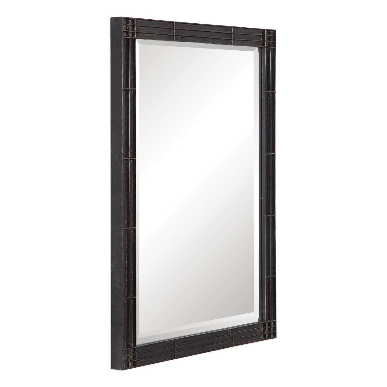 Uttermost Gower Aged Black Vanity Mirror | Mirrors | Modishstore - 4