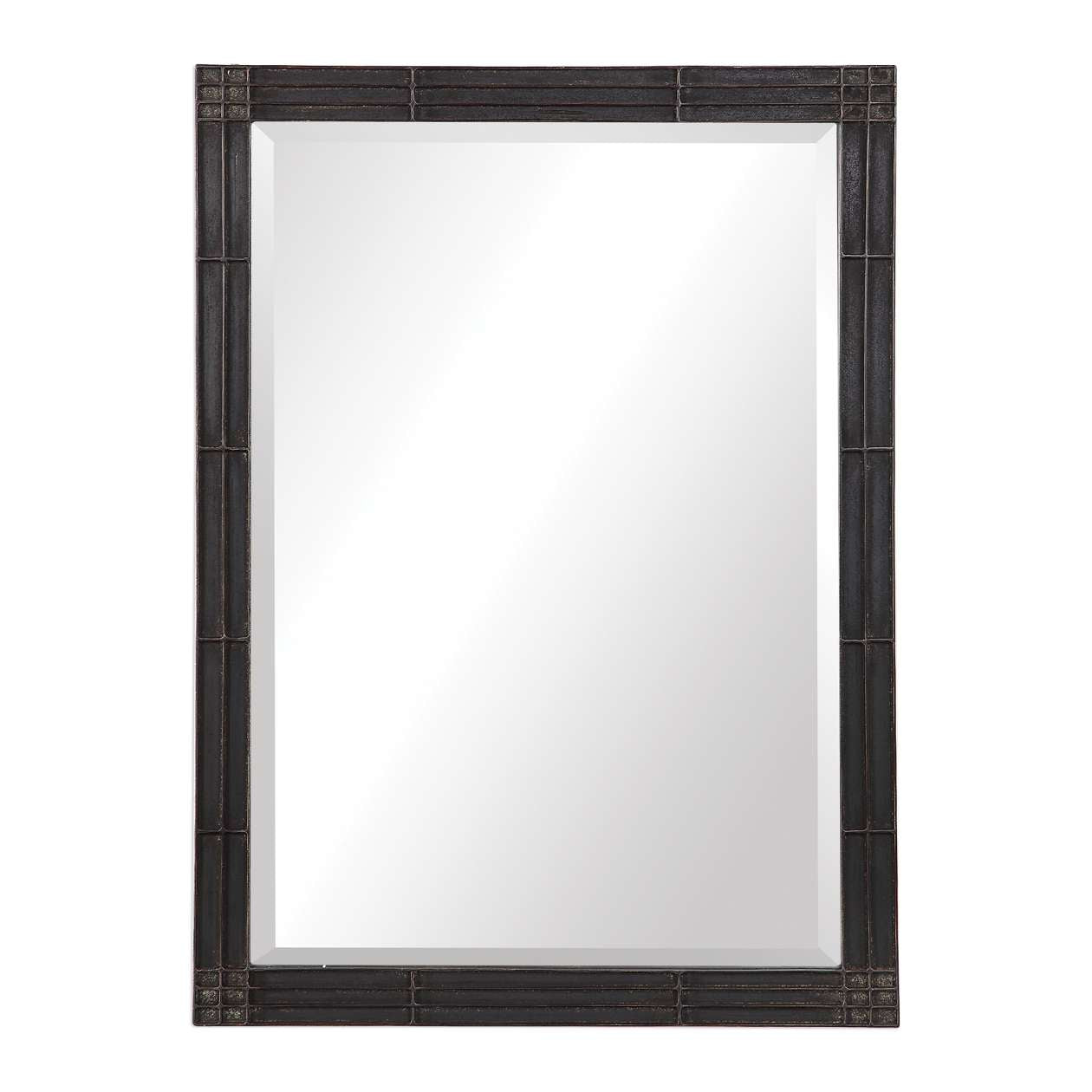 Uttermost Gower Aged Black Vanity Mirror | Mirrors | Modishstore - 5