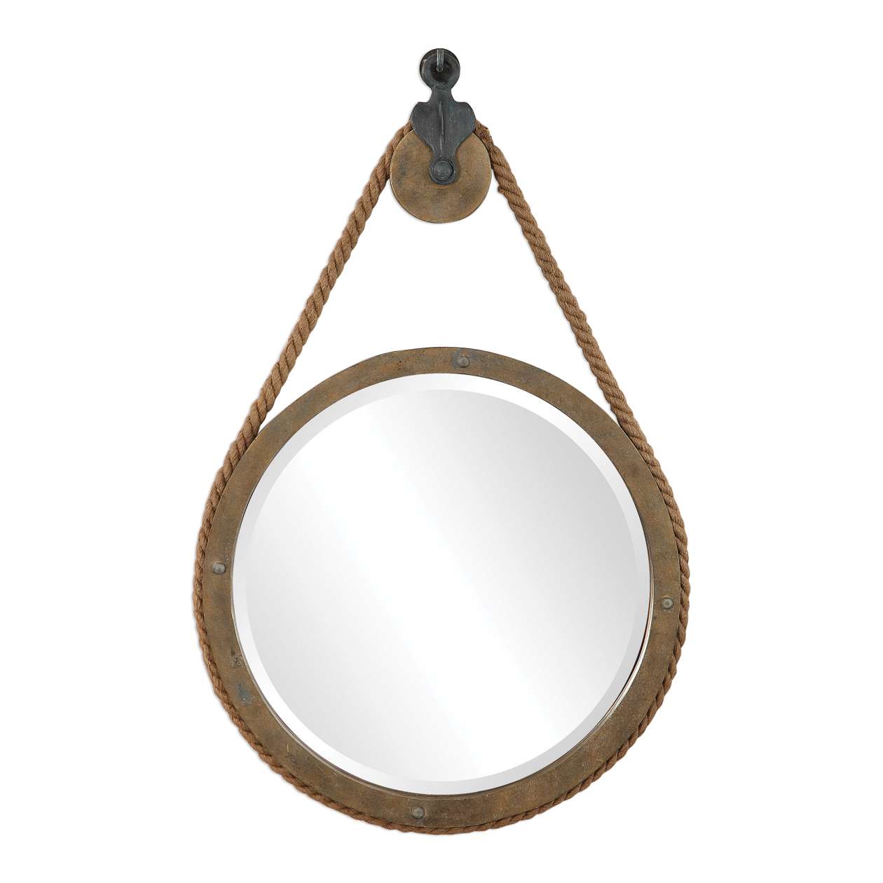 Uttermost Melton Round Pulley Mirror | Mirrors | Modishstore - 5