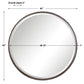 Uttermost Ada Round Steel Mirror | Mirrors | Modishstore - 5