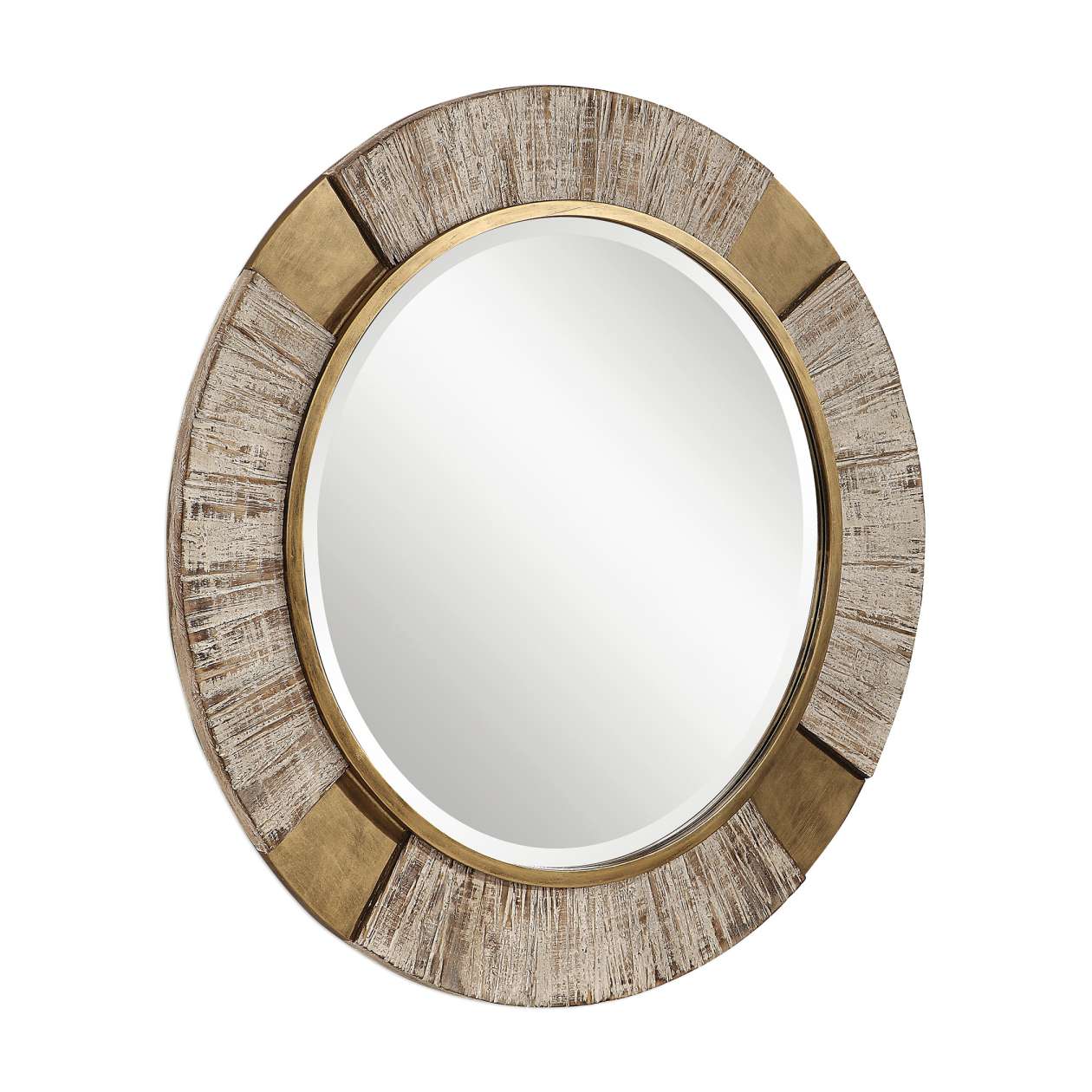 Uttermost Reuben Gold Round Mirror | Mirrors | Modishstore - 2