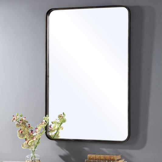 The rounded corners of this metal frame By Modish Store | Mirrors | Modishstore
