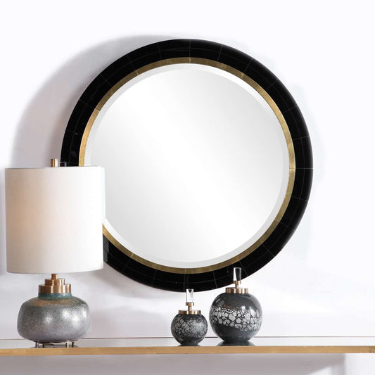 Uttermost Nayla Tiled Round Mirror | Mirrors | Modishstore