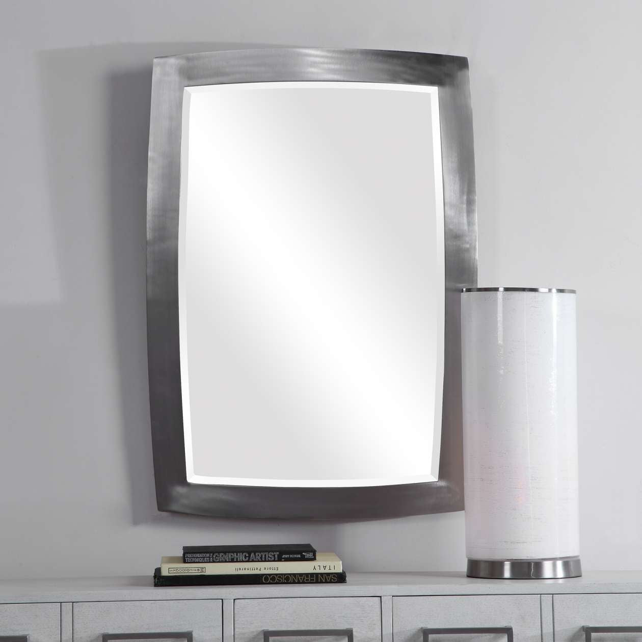 Uttermost Haskill Brushed Nickel Mirror | Mirrors | Modishstore
