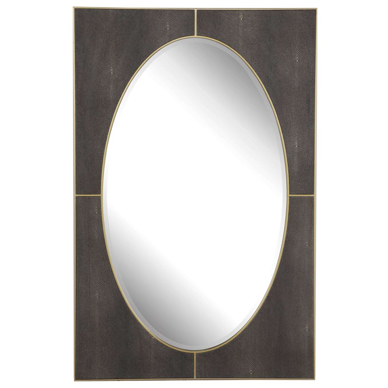 Uttermost Cyprus Gray Shagreen Mirror | Mirrors | Modishstore - 3