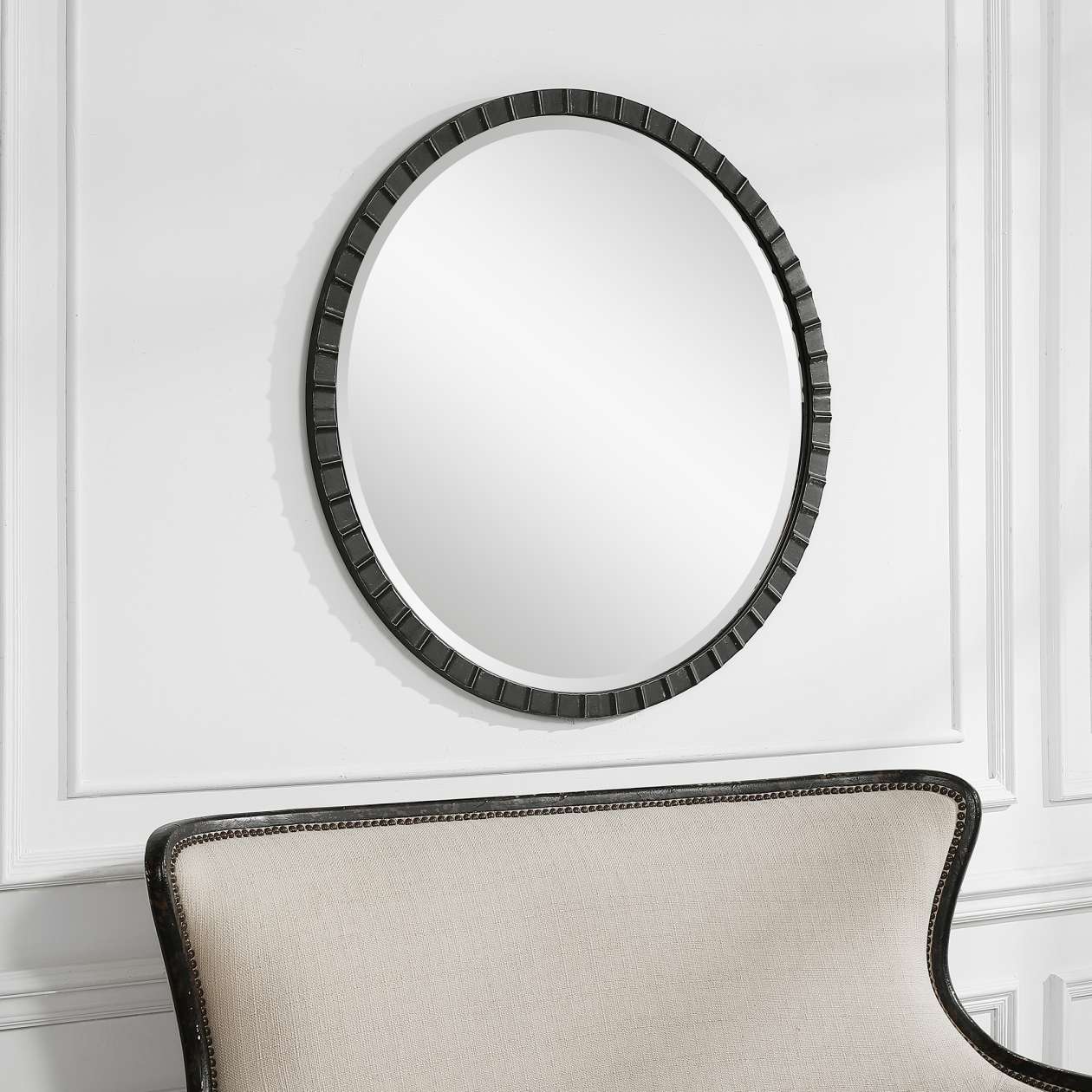 Uttermost Dandridge Round Industrial Mirror | Mirrors | Modishstore