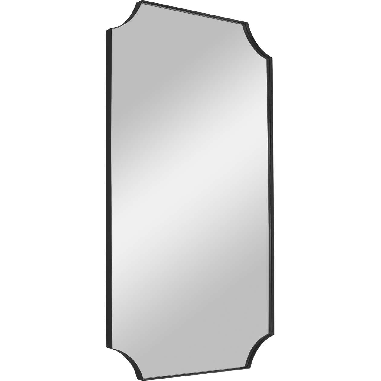 Uttermost Lennox Black Scalloped Corner Mirror | Mirrors | Modishstore - 4