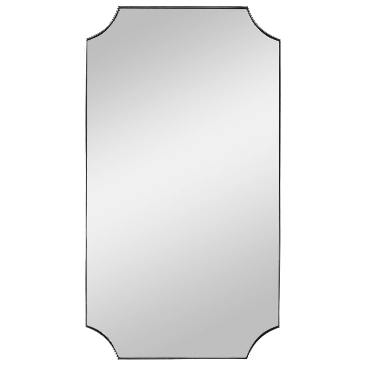 Uttermost Lennox Nickel Scalloped Corner Mirror | Mirrors | Modishstore - 2