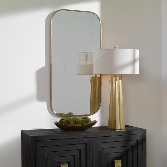 Uttermost Taft Plated Brass Mirror | Mirrors | Modishstore