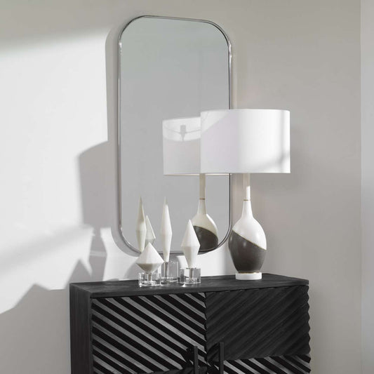 Uttermost Taft Polished Nickel Mirror | Mirrors | Modishstore