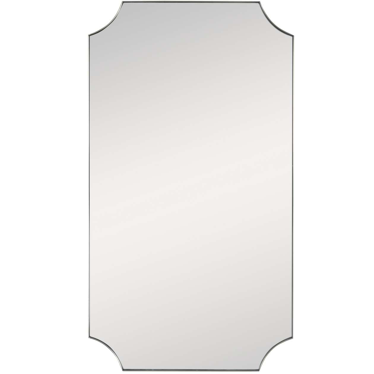 Uttermost Lennox Brass Scalloped Corner Mirror | Mirrors | Modishstore - 3