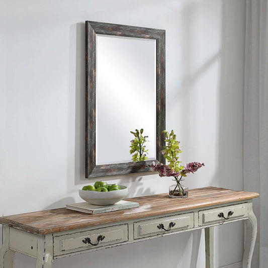 Uttermost Owenby Rustic Silver & Bronze Mirror | Mirrors | Modishstore