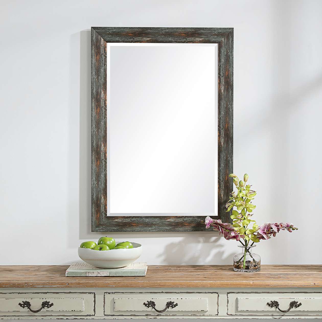Uttermost Owenby Rustic Silver & Bronze Mirror | Mirrors | Modishstore - 2