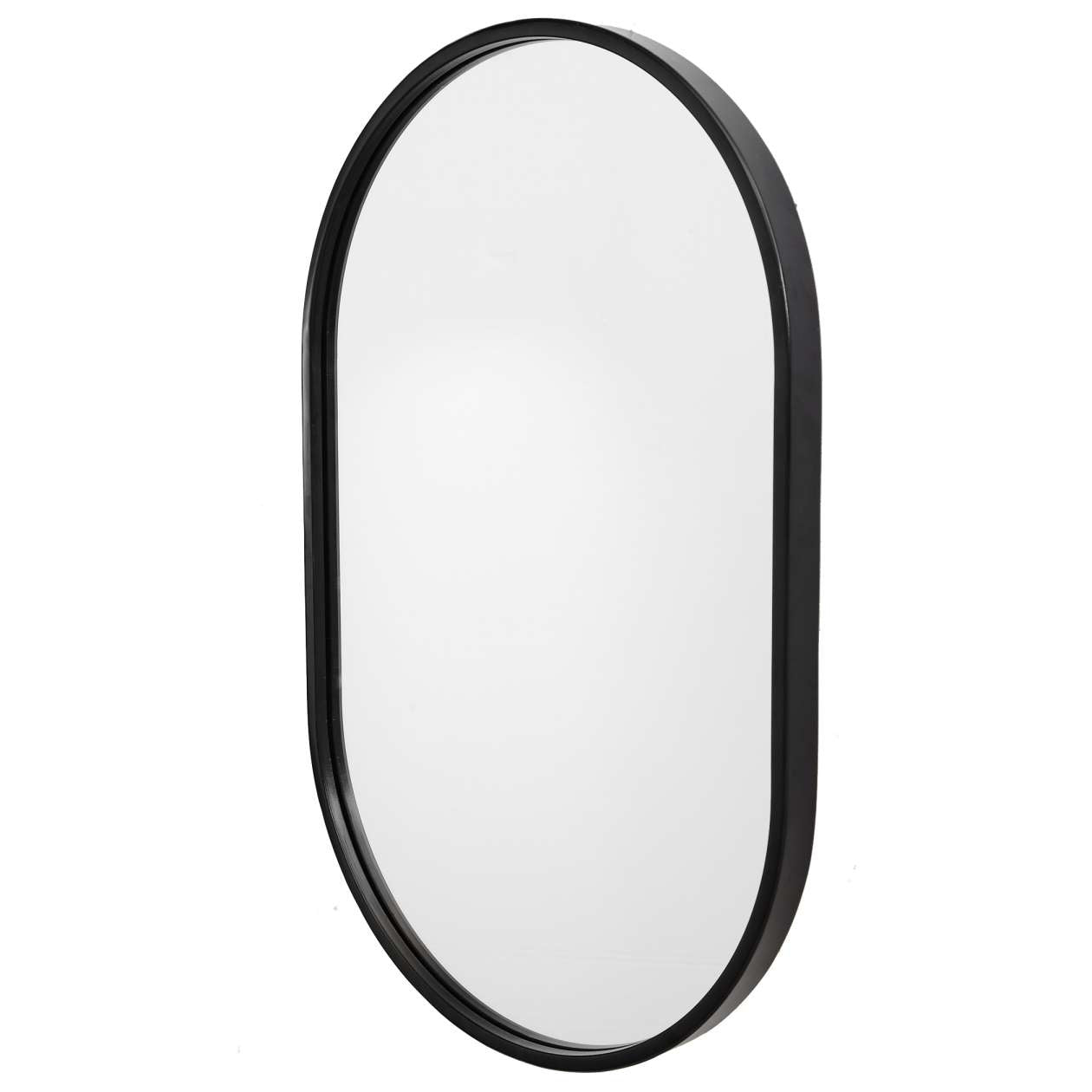 Uttermost Varina Minimalist Black Oval Mirror | Mirrors | Modishstore - 2