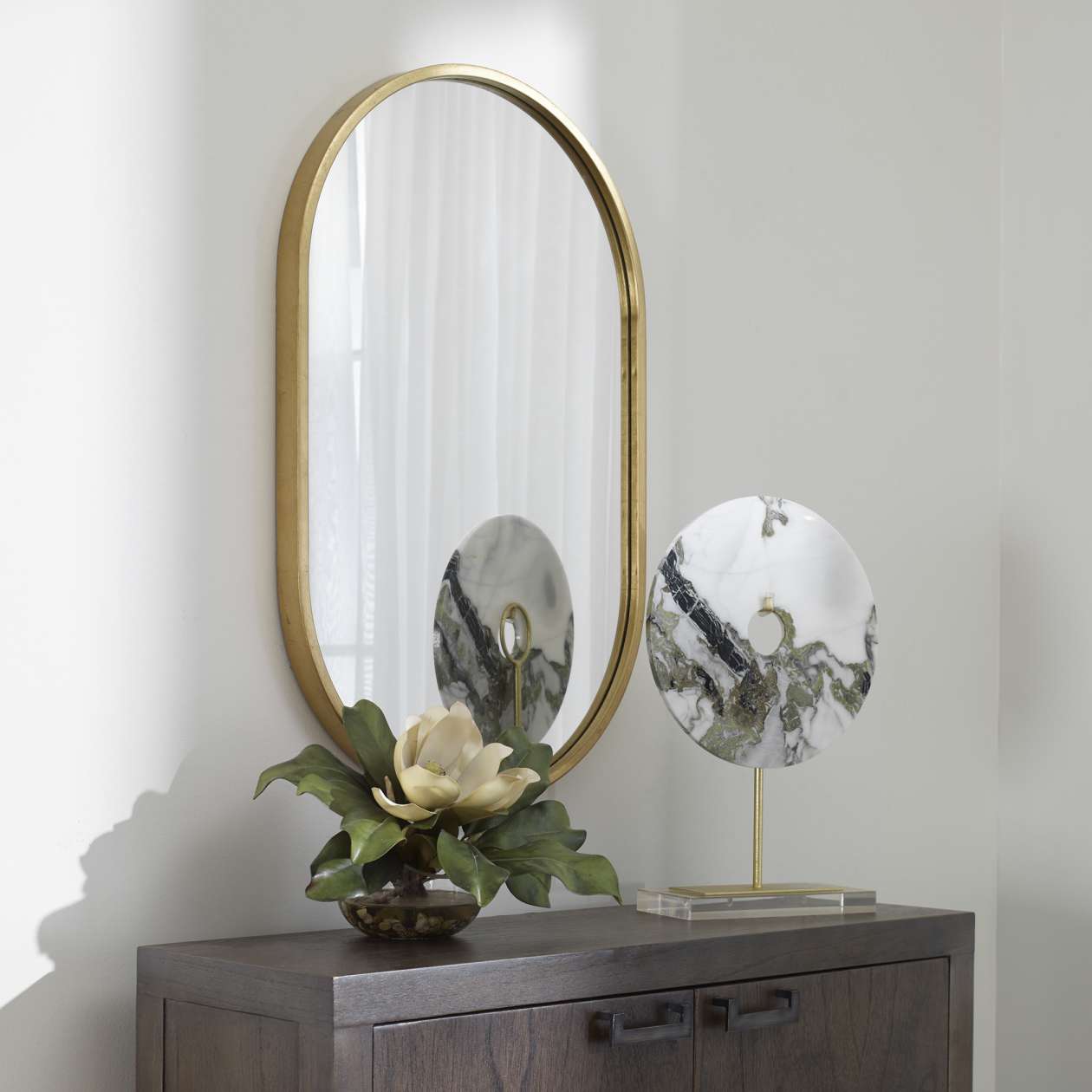 Uttermost Varina Minimalist Gold Oval Mirror | Mirrors | Modishstore - 3
